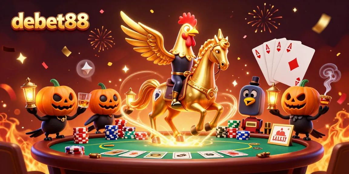 Join the excitement at debet88 with a dynamic casino scene featuring vivid characters and engaging gameplay.
