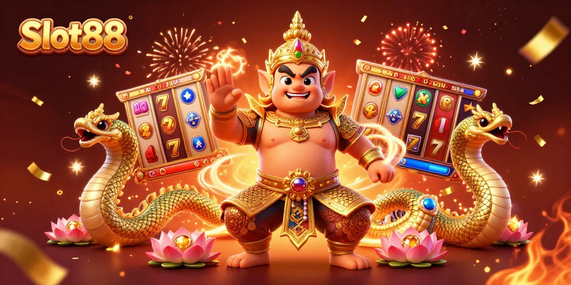 Slot88 menghidupkan pengalaman bermain slot dengan penjaga kuil dan elemen jackpot yang berkilau.