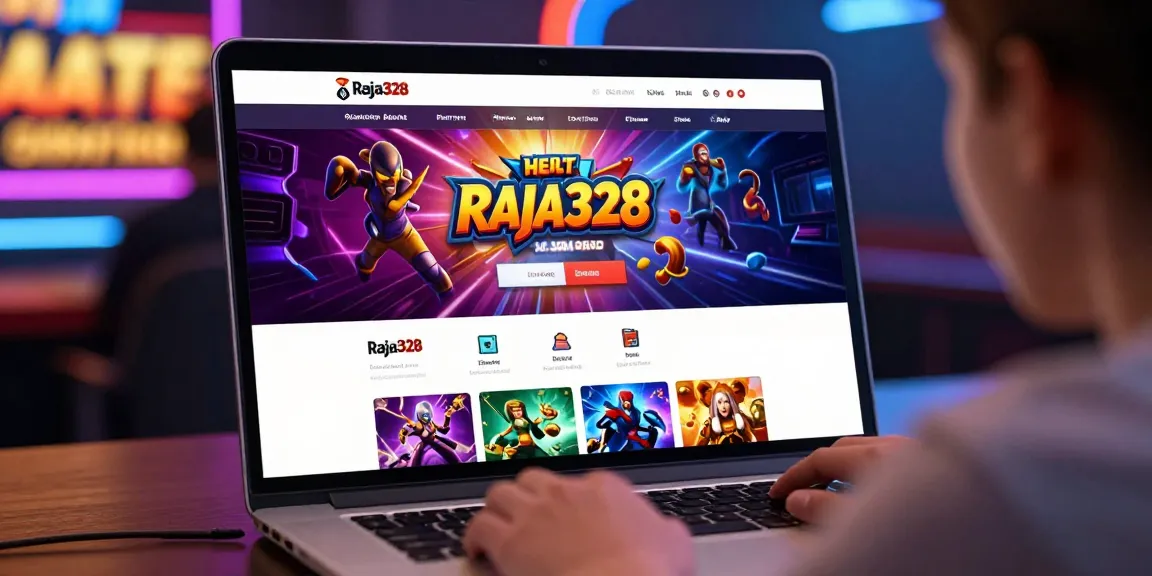 User engaging with the Raja328 login interface, highlighting online gaming excitement and community support.