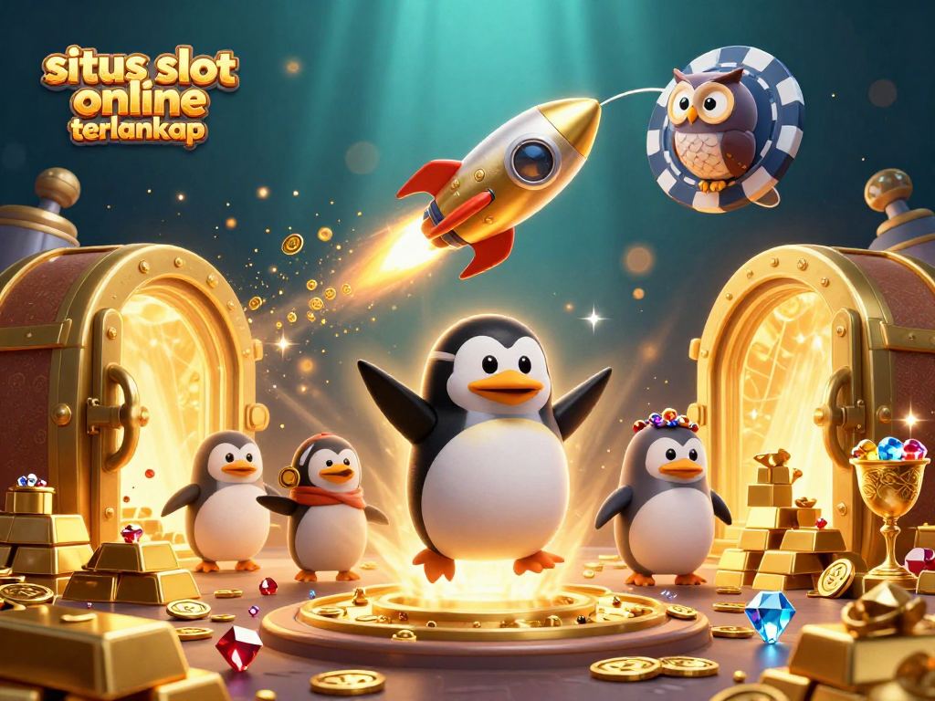 Mencoba menang di situs slot online terlengkap dengan karakter penguin emas dan banyak harta karun