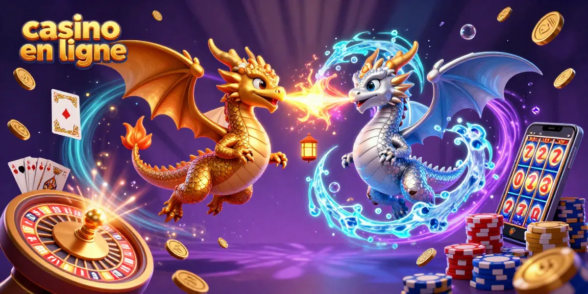 Jouez au casino en ligne avec des dragons et un jackpot scintillant, expérience immersive.