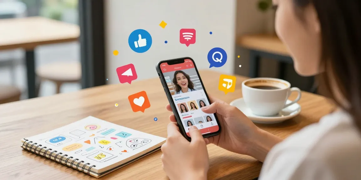 インスタ ストーリー 閲覧数 増やすためにスマートフォンを使う若い女性の様子