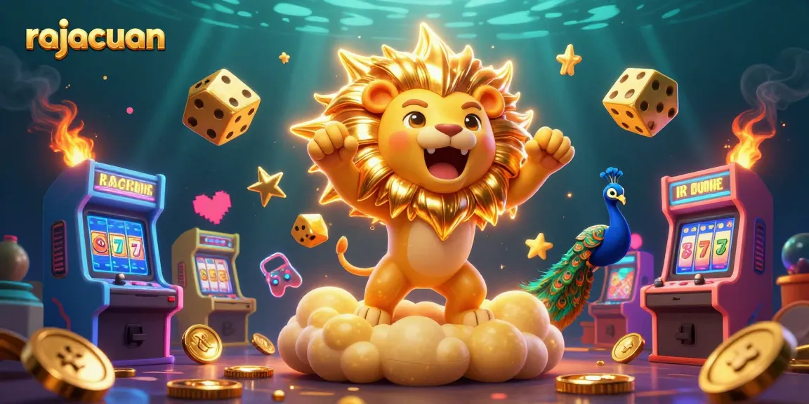 Experience the excitement of rajacuan slots with a dynamic 3D scene filled with engaging game elements.