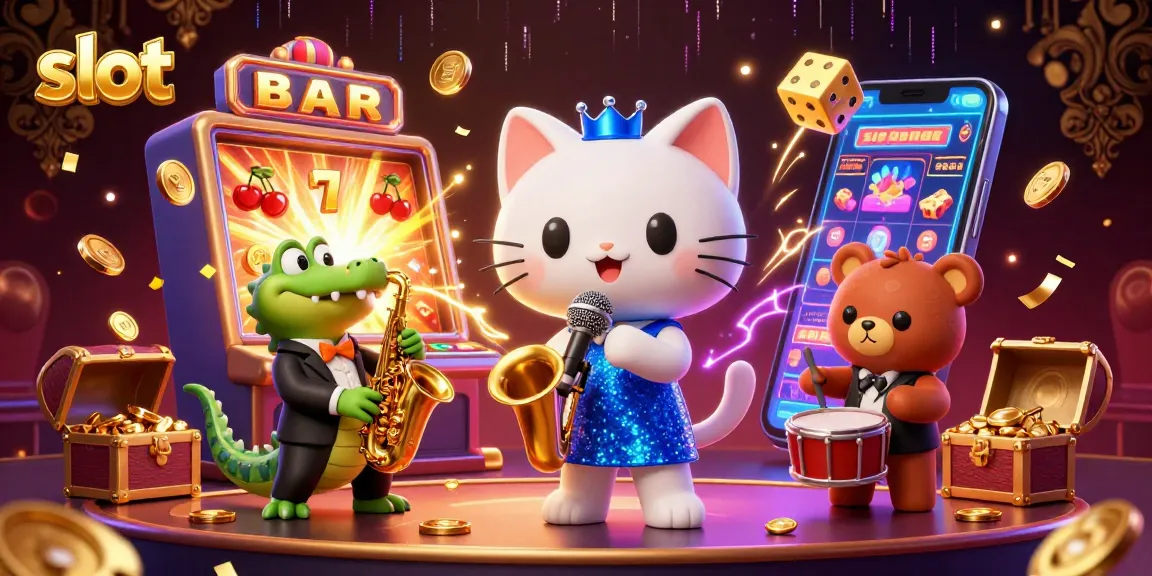 Experience thrilling slot action with vibrant characters and dynamic casino elements.