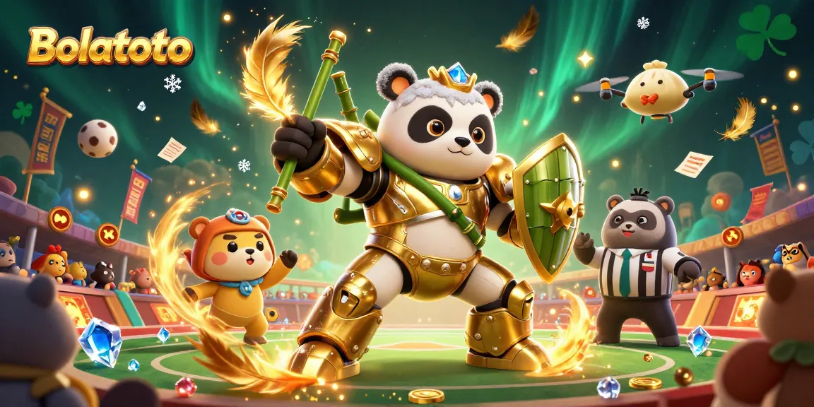 Bolatoto showcases an exciting betting arena with animated characters and dynamic sports elements.
