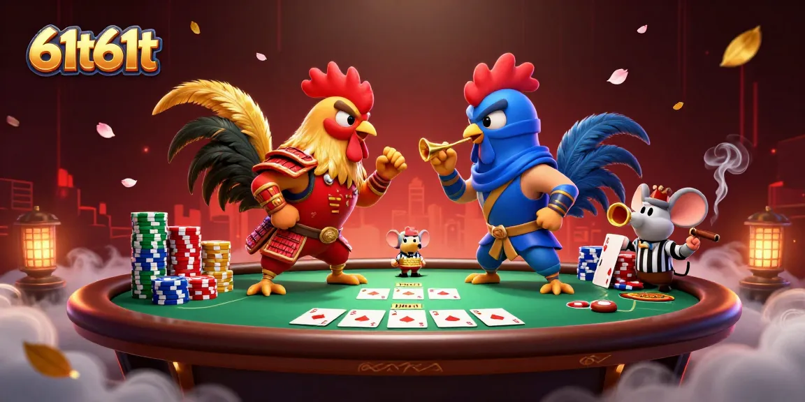Galo em confronto no cassino 61t61t com elementos de poker dinâmicos.