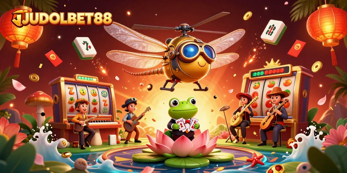 Experience JUDOLBET88 with thrilling jackpot excitement in a vibrant casino atmosphere featuring unique 3D characters.