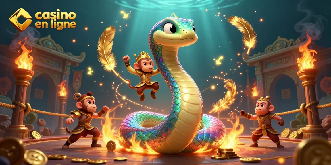 Découvrez des jeux passionnants sur un casino en ligne, avec une ambiance magique de serpent et de feux follets.
