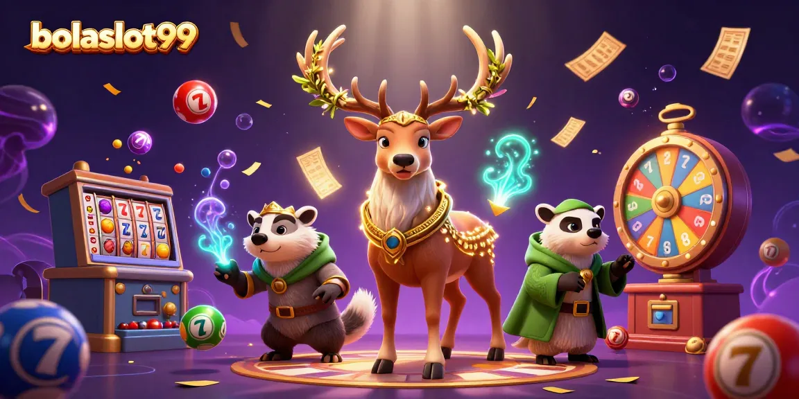 Play exciting games at bolaslot99 featuring vibrant lottery elements and joyful characters.