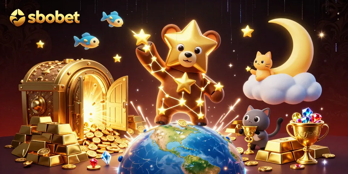 Menggunakan sbobet untuk meraih kemenangan, ilustrasi kasino digital dengan karakter berlimpah