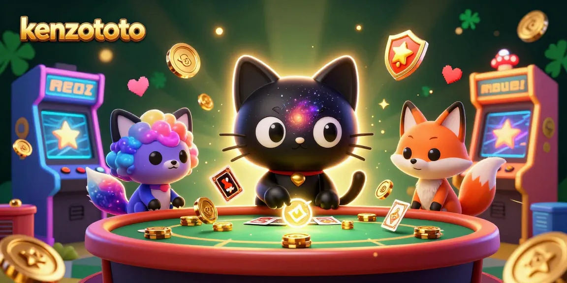 Join KENZOTOTO at a vibrant cosmic casino table, pulling in treasures and fun!