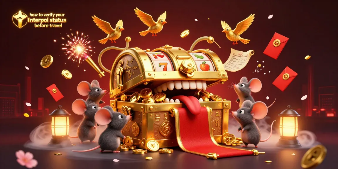 Engage with how to verify your Interpol status before travel using this vibrant casino-themed illustration