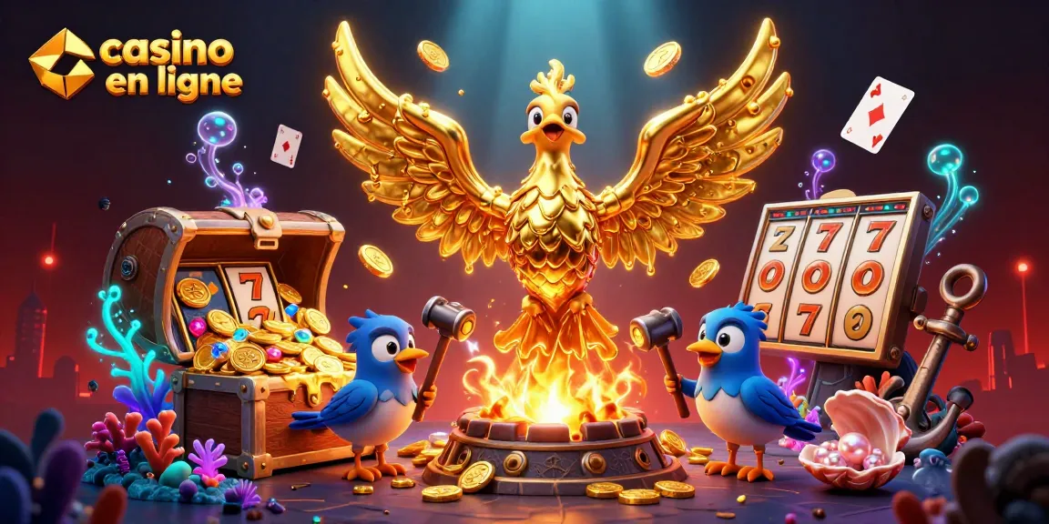 Jouez à des jeux captivants sur casino en ligne avec une illustration dynamique et riche en détails.