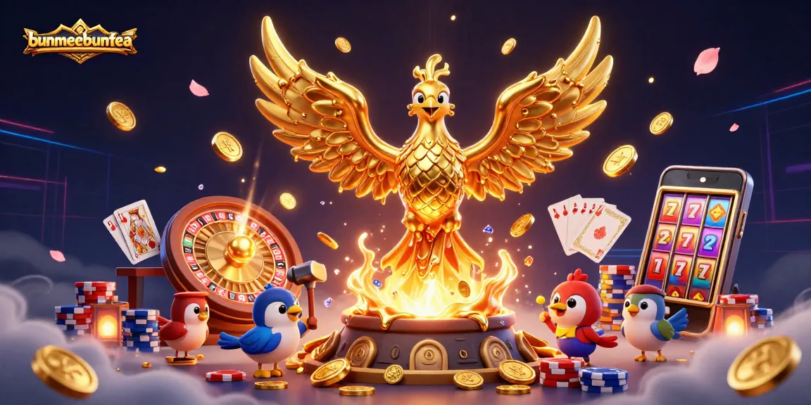 Bunmeebuntea menghadirkan pengalaman slots online dengan phoenix emas yang membawa keberuntungan dan koin.