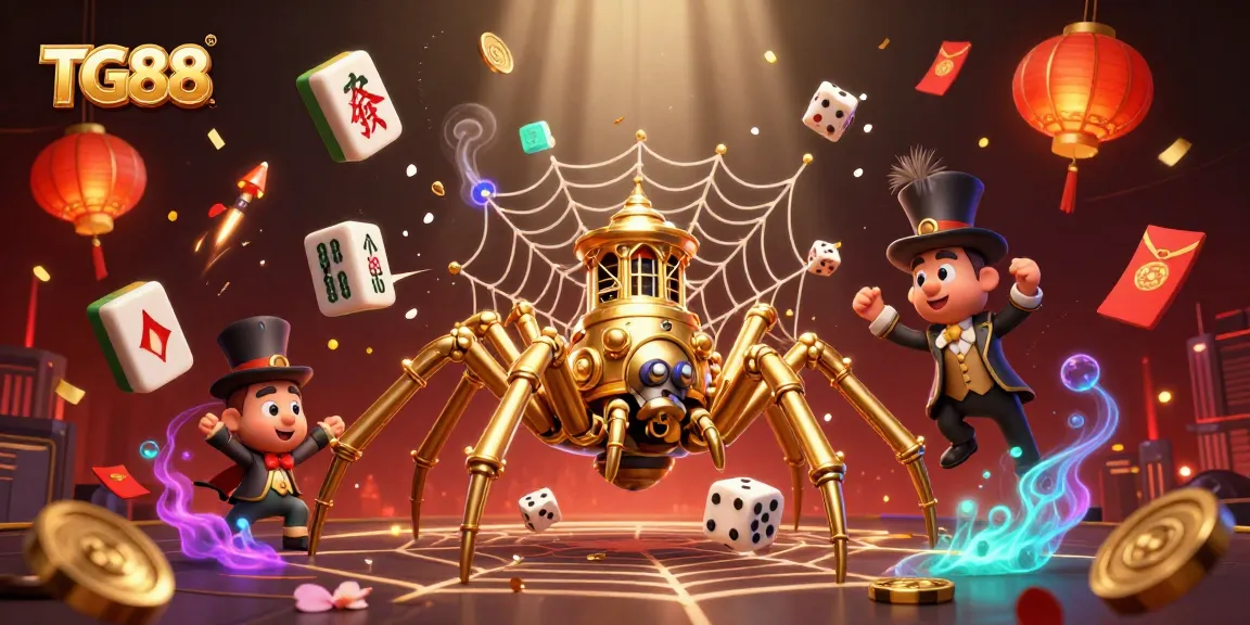 Experience thrilling gameplay at TG88 with an engaging 3D illustration of captivating casino elements.
