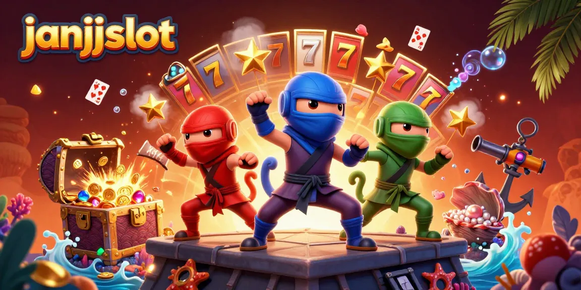 Experience the thrill of janjislot with chameleon ninjas amid exploding treasures and spinning reels.