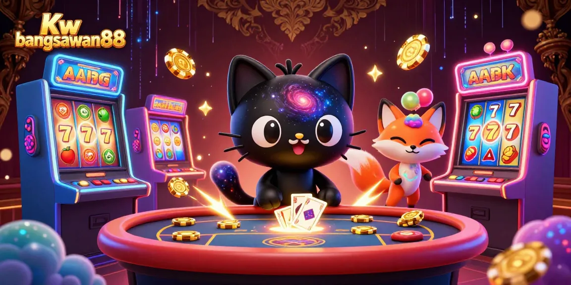 Experience the vibrant universe of Kw bangsawan88, where a cosmic cat and nebula fox join the slot action!