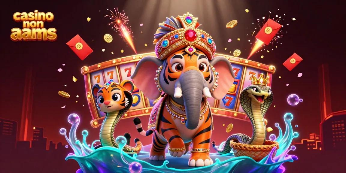 Giocando nei casino non AAMS, il maharaja tigre e l'elefante di giada regalano un'illustrazione vivace.