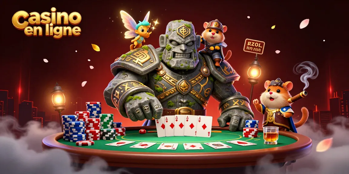 Casino en ligne : Jouez avec excitement aux jeux de casino dans une illustration 3D captivante.