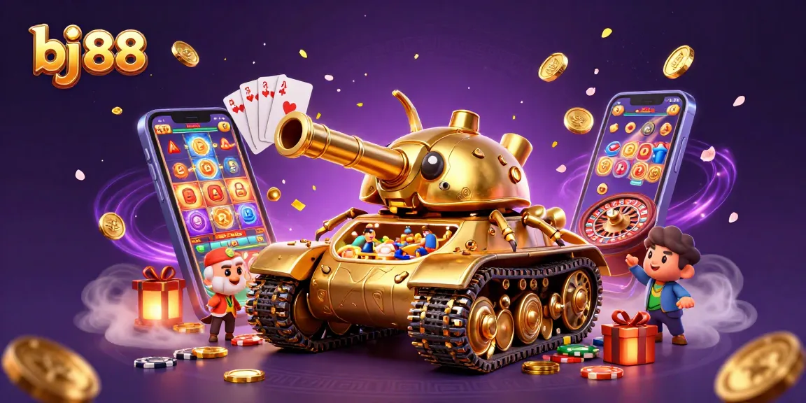 Experience thrilling action at bj 88 with vibrant slot games, golden coins, and an engaging casino atmosphere.