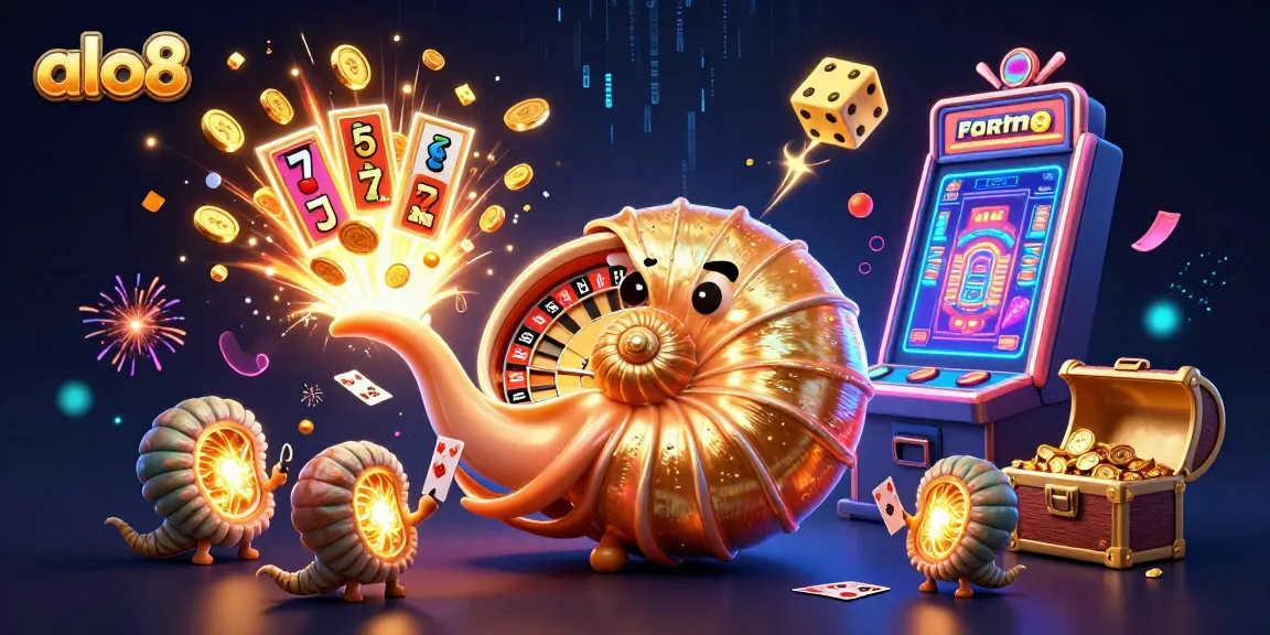 Join the excitement at alo8's 3D casino world with vibrant slot machines and enchanting gems.