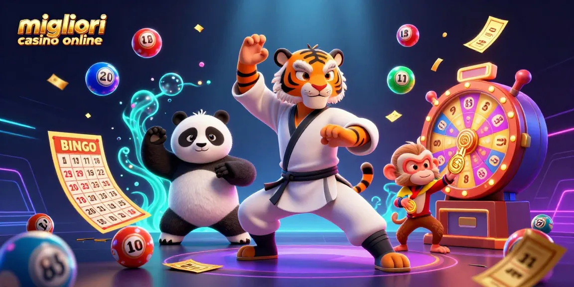 I migliori casino online presentano un sito vivo con il maestro di kung fu e elementi di gioco stimolanti, ovvero palline della lotteria e ruote della fortuna.
