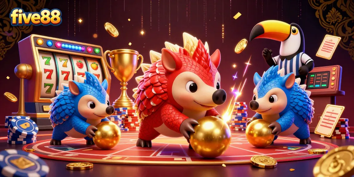 Engage in exciting gameplay at five88 with colorful slot reels and dynamic characters.