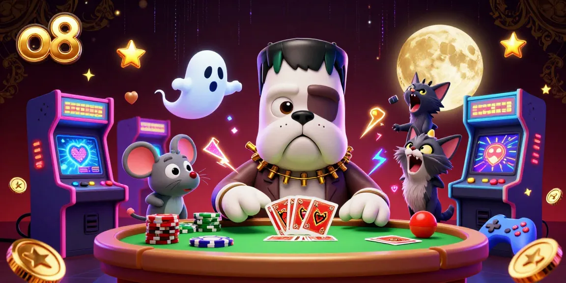 Engage in thrilling gameplay at o8 with vibrant casino elements and lively characters.