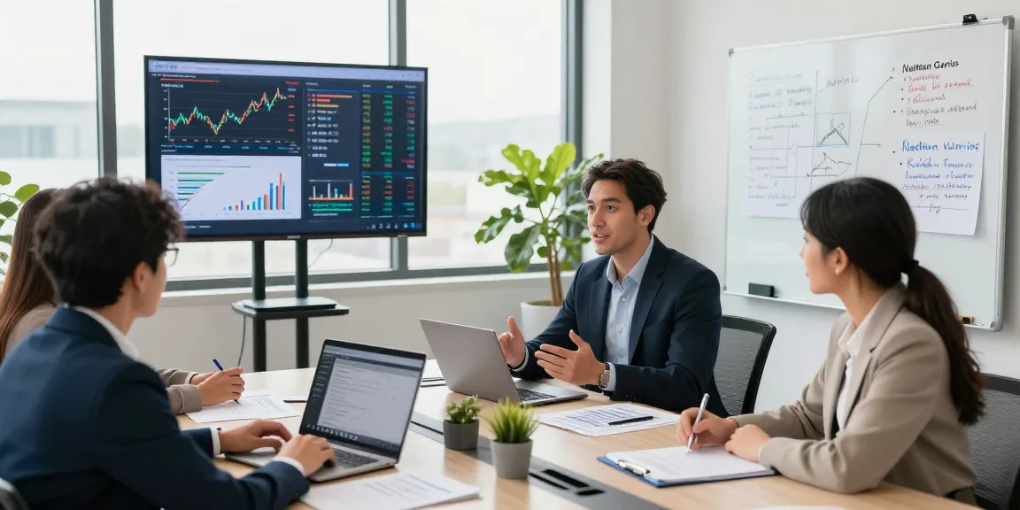 Nathan Garries assisting clients in a modern financial advisory setting, showcasing professional investment insights.