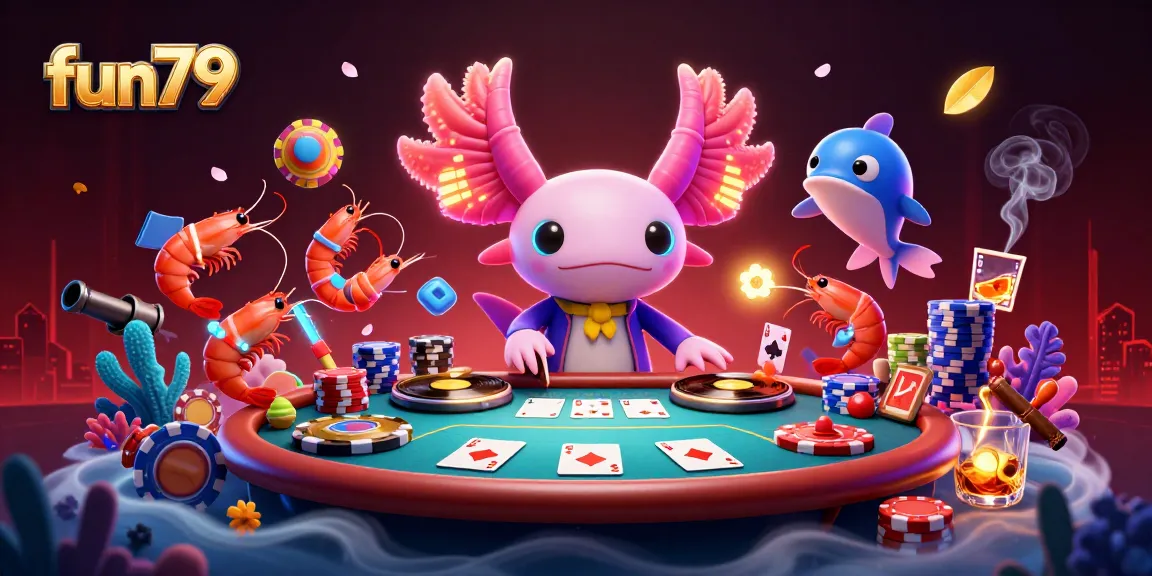 Experience the thrill of fun79 with this vibrant underwater casino scene showcasing exciting gaming and colorful characters.