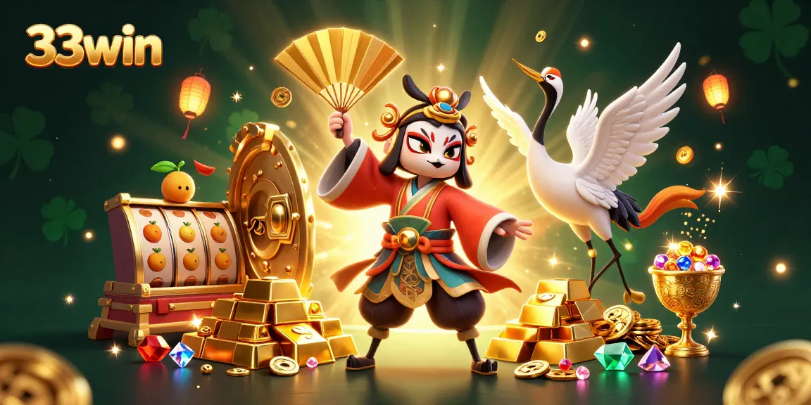 Engage with 33win slots featuring kabuki warrior illustrations and treasure elements for an exciting gameplay experience.