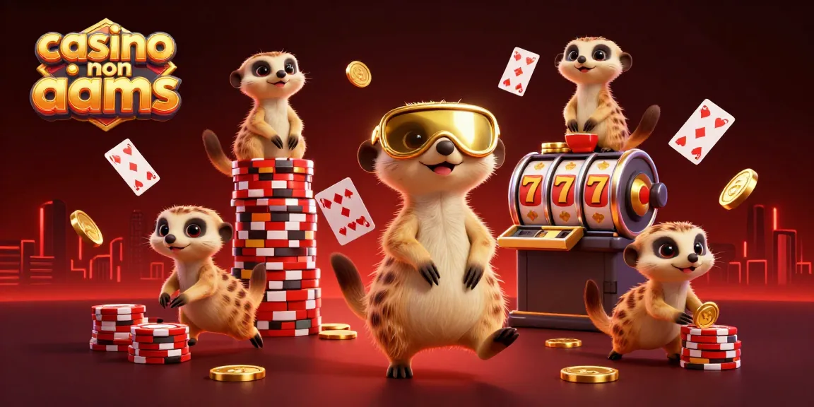 Gioca in un casino non AAMS con simpatici suricati, carte da gioco e slot mentre si accumulano vincite d'oro.