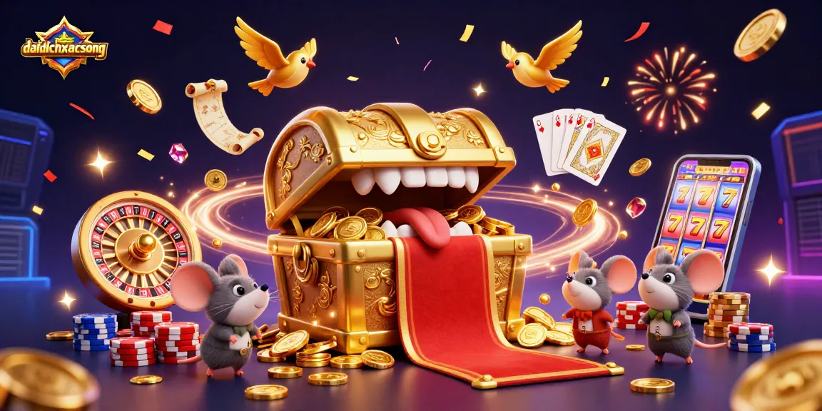 Cascade golden coins and treasure in vibrant daidichxacsong casino adventure with lucky wins.