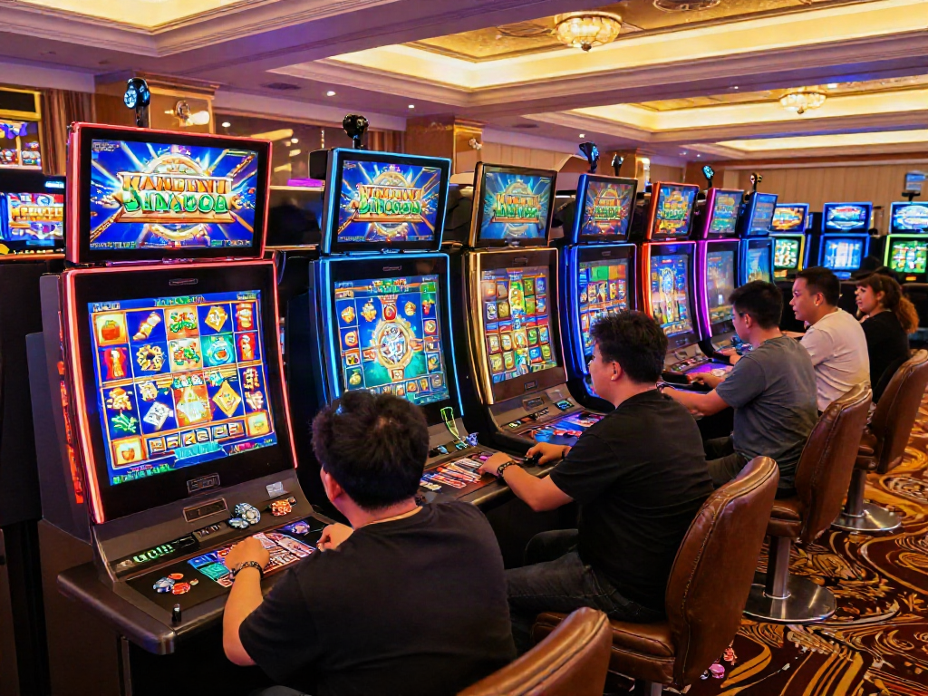 Slot kamboja games engaging players in a vibrant online casino atmosphere.